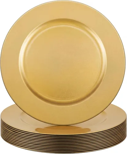 Miniatura 17 de Tanlade 50 Platos Base Plateados al Por Mayor, Plato Base Redondo de Plástico de 13", Platos Base Brillantes Plateados para Mesa, Platos de Servicio