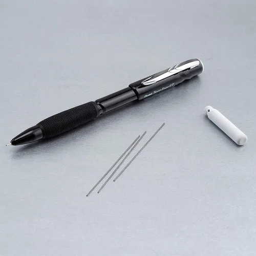 Miniatura 7 de Pentel Twist-Erase GT, 0.020 in, Portaminas Transparente Barril Negro, Caja de 12 (QE205A)