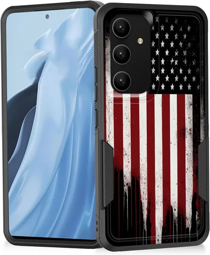 Miniatura 69 de Funda para Galaxy A14 5G, resistente de doble capa híbrida de policarbonato duro, goma suave, a prueba de golpes, funda protectora resistente