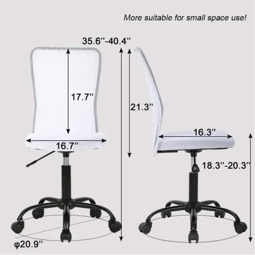 Miniatura 2 de Silla de oficina ergonómica de malla, silla de computadora con altura ajustable, soporte lumbar moderno, silla de malla ejecutiva, sillas giratorias