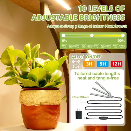 Miniatura 4 de Soporte para plantas de interior con luces de cultivo de 63 pulgadas, macetas grandes y altas de 6 niveles, estante de metal para flores, estante