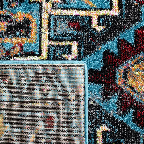 Miniatura 6 de SAFAVIEH Alfombra de Área 9x12 - Colección Vintage Hamadan - Grande - Azul Claro y Negro, Diseño Tradicional Persa, No Desprende Pelusa y Fácil