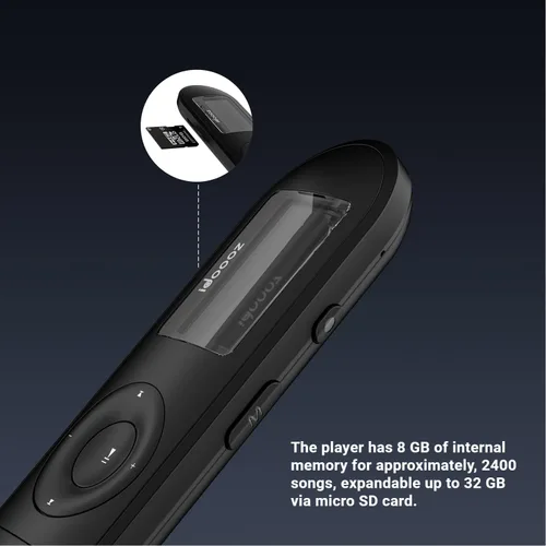 Miniatura 2 de Reproductor de MP3, reproductor de MP3 USB con radio FM, idoooz U2 8 GB reproductor de música expandible hasta 32 GB, reproductor MP3 USB