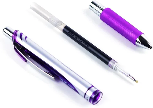 Miniatura 6 de Pentel EnerGel XM BL77 - Bolígrafo retráctil de tinta de gel líquido, 0.028 in, 54% reciclado, color morado, caja de 12 unidades Púrpura