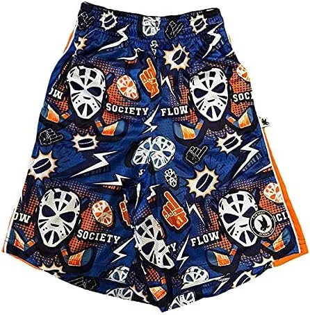 Flow Society Pantalones cortos de hockey para niño White Hat Trick - Pantalones cortos para niños - Pantalones cortos de gimnasio