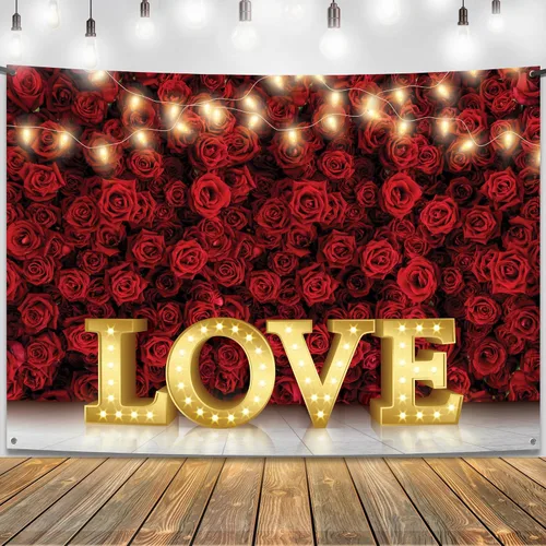 KatchOn, Telón de fondo de tela de 7 x 5 pies para el día de San Valentín, extra grande, telón de fondo de San Valentín para fotografía, pancarta de