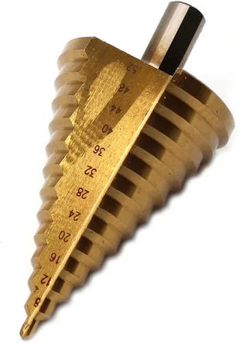 Miniatura 2 de Driak 0.157-2.047 in Metric HSS Titanium Surface Step Drill Bit Set para Madera Metal Materiales Duros Agujero Herramienta de Perforación