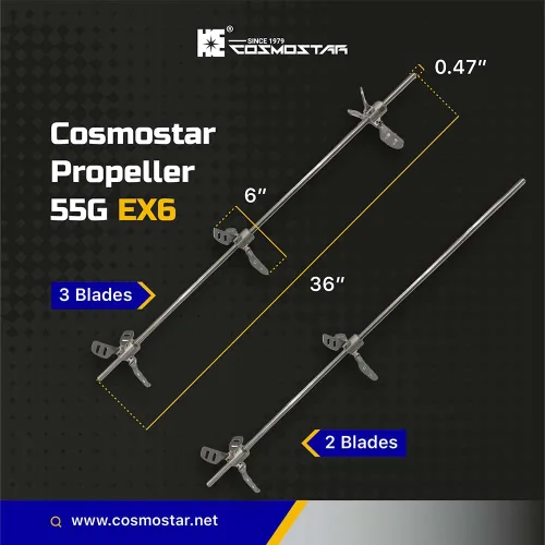 Miniatura 4 de Cosmostar Mezclador de pintura de 55 galones con cuchillas de mezcla de acero inoxidable expandibles y varilla de eje de 0.47 pulgadas, ideal