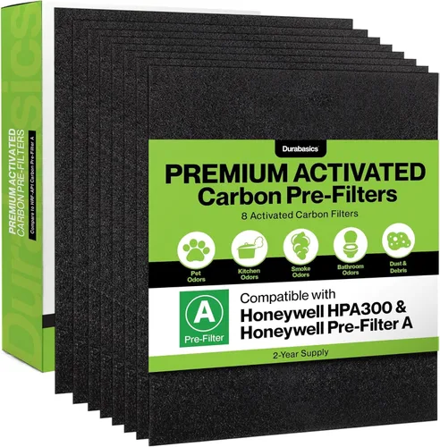 Durabasics Paquete de 8 prefiltros para filtros de repuesto Honeywell HPA300, compatibles con prefiltro A, filtro A, prefiltro HPA300 y reemplazo