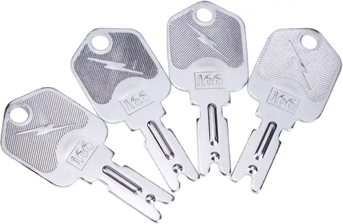 Miniatura 4 de 10X Llaves de encendido 166 para Clark Yale Hyster Komatsu Gradall Gehl Crown 186304 51335040 A214062 1430 Hyster Carretilla elevadora