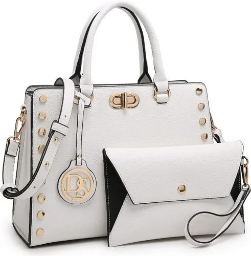 Dasein - Carteras y bolsas de mano para mujer, bolsas planas, con asa superior, bolso de hombro, bolso de trabajo con cartera a juego