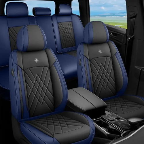 Miniatura 25 de Fundas de Asientos Compatibles con Toyota Corolla 2015-2026 Funda de Asiento de Automóvil de Cuero, Elegante Impermeable Transpirable Fácil
