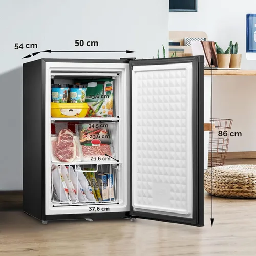 Miniatura 4 de Midea MRU03M2ABB - Congelador vertical, mini congelador de 3.0 pies cúbicos, para cocina, apartamento, oficina, sótano o dormitorio, negro Blanco