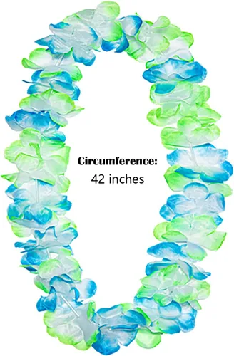 Miniatura 3 de FreshDear 12 unidades de leis hawaianos a granel, leis para fiesta luau, leis hawaianos para adultos, regalos de fiesta en la playa para adultos
