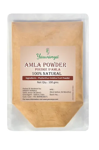 Pure Amla (grosella espinosa india - súper rico en vitamina C) polvo para cabello 300 gms - 3 paquetes de 3.53 oz cada uno | Vegano