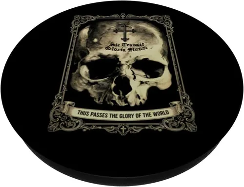 Miniatura 2 de Skull Sic Transit Gloria Mundi Latin Transience Christian PopSockets Adhesive PopGrip