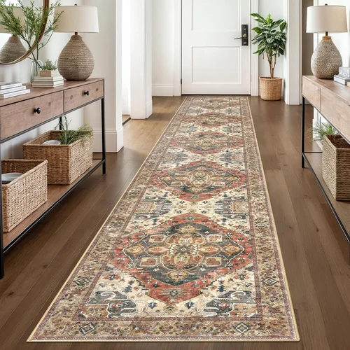 Miniatura 36 de SIILOOM Alfombra lavable de 2 x 3 pies, alfombra suave color taupe ceniza para entrada, tapete antideslizante para puerta de interior, tapete