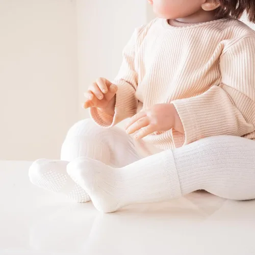 Miniatura 5 de VWU Calcetines de algodón para bebés y niños pequeños con empuñaduras de 0-5T, 6