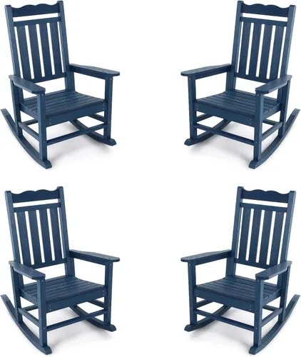 Miniatura 24 de Stoog Mecedora para patio, para todo tipo de clima, soporte de peso de 400 libras, nunca se decolora ni se pudre, para patio trasero, hoguera, Teca