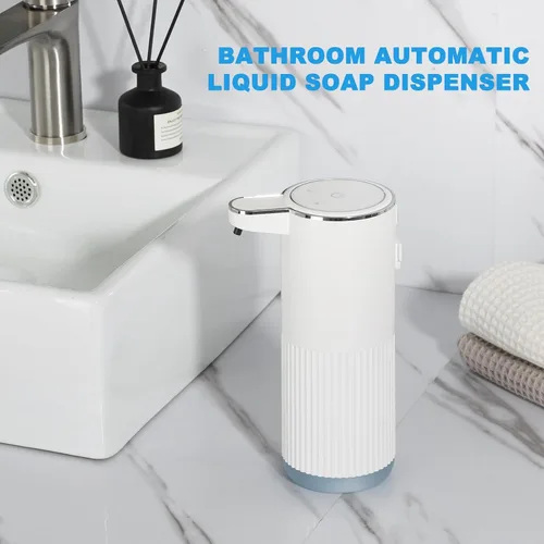 Miniatura 7 de RYTOXILO Dispensador automático de jabón, paquete de 2 dispensadores de jabón líquido sin contacto blanco para baño, dispensador eléctrico