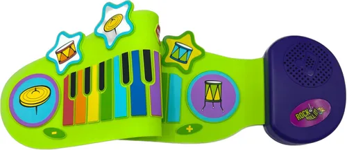 Miniatura 4 de MUKIKIM Jr Piano and Drum Duo - Piano flexible portátil y almohadilla de batería juguete para niños a partir de 3 años. Juego educativo
