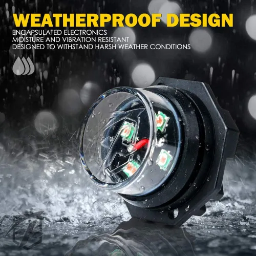 Miniatura 3 de Xprite Kit de luces estroboscópicas LED ámbar ocultas, 20 patrones intermitentes con panel de control, faros, luces traseras, luces antiniebla