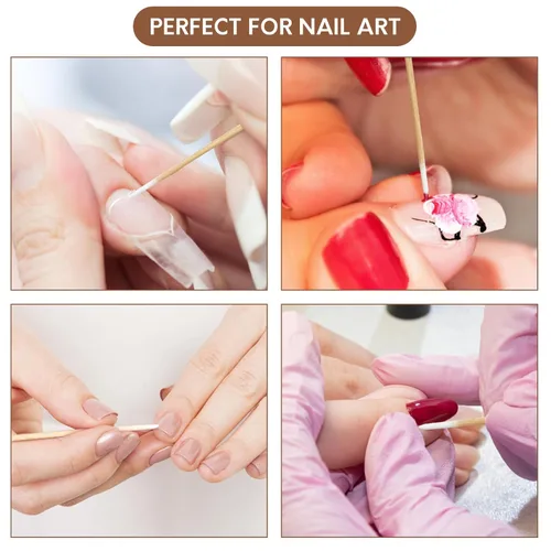 Miniatura 5 de 800 hisopos de algodón puntiagudos con estuche de almacenamiento, hisopos de algodón con punta de precisión de microblading de 4 pulgadas con palos