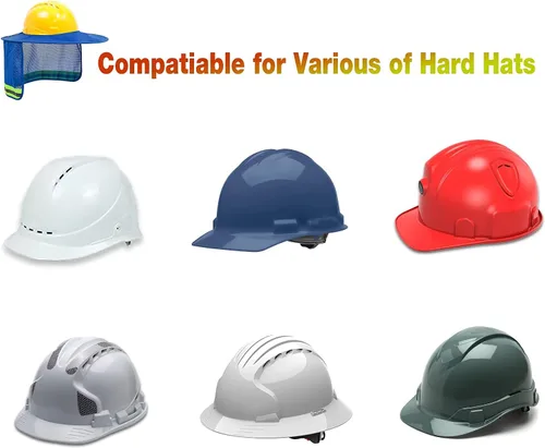 Miniatura 5 de Parasol para sombrero duro, visera de alta visibilidad con tira reflectante, accesorio de ala completa para hombres y mujeres