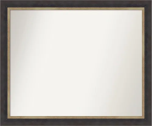 Miniatura 293 de Amanti Art Espejo personalizado, espejo de baño negro Astor, espejo de pared o espejo de tocador de baño sobre el fregadero (25 x 25 pulgadas)