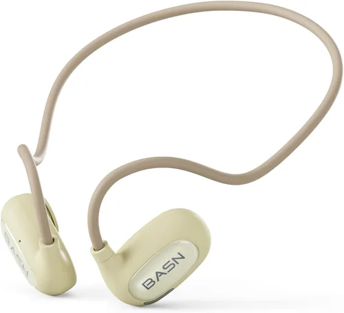 BASN AirS1 - Auriculares de oreja abierta, Bluetooth 5.3 conducción de aire, auriculares deportivos ENC con sonido premium y llamadas claras, IPX5