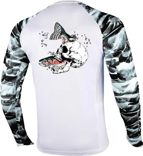 Miniatura 45 de Palmyth - Camiseta de pesca para hombre, con manga larga, protección solar ultravioleta FPU 50+, con bolsillo
