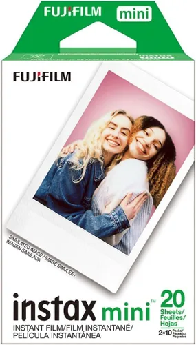 Miniatura 2 de Fujifilm Película para cámara Instax Mini: 20 disparos en total, (10 hojas x 2) - Incluye álbum de fotos colgante para 10 fotos y paño de microfibra