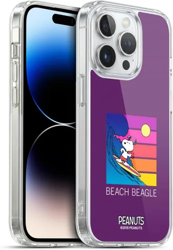 Miniatura 55 de Head Case Designs Peanuts Tropical Surf Snoopy Aloha Disco Gel Funda con licencia oficial [protección de grado militar] compatible con Apple iPhone