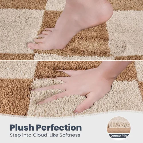 Miniatura 3 de PURRUGS Alfombra de baño antideslizante, lavable a máquina, de 20 x 30 pulgadas, súper absorbente y de secado rápido, extra suave y afelpada