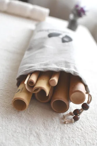 Miniatura 5 de Herramientas de masaje de madera de bambú, juego de 14 rodillos y palos de bambú, kit de terapia de relajación corporal