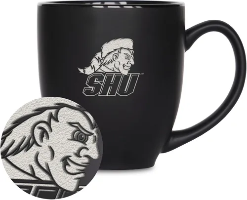 Miniatura 295 de Rico Industries - Taza de cerámica mate negra con grabado láser estándar de 15oz para NCAA (escuelas T & U) - Para bebidas calientes o frías