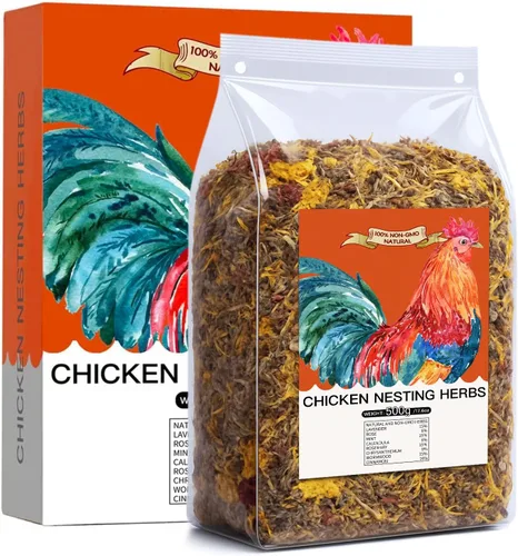 Miniatura 8 de 21 Oz Hierbas para nido de pollo premezcladas y flores secas, hierbas naturales para caja nido, almohadillas para nido de aves, cama para descanso