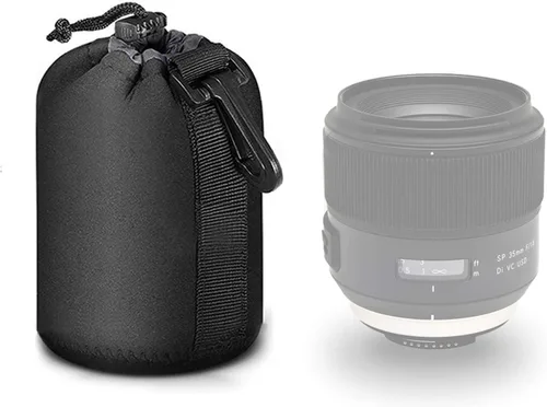 Miniatura 10 de Selens Juego de 4 fundas para lentes con funda protectora gruesa de neopreno para lente de cámara DSLR Sony Nikon Olympus Panasonic – Tamaño: bolsas