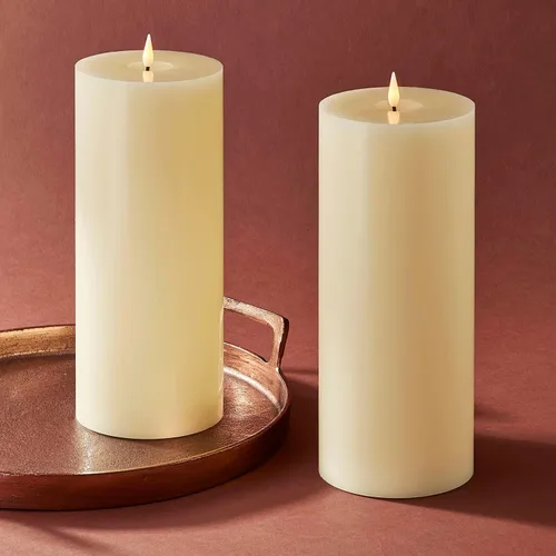 Miniatura 10 de LampLust Velas parpadeantes sin llama, juego de 4 velas plateadas, funciona con pilas, velas románticas, ideales para decoración de propuestas