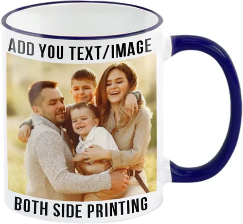 Miniatura 8 de Taza de café personalizada, regalo personalizado, taza de cerámica con foto, imágenes o texto, novedad de tazas personalizadas, perfecta para negro