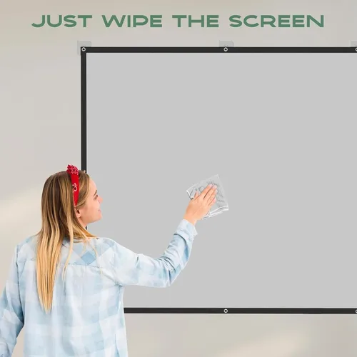 Miniatura 6 de AAJK Alr - Pantalla de proyector para exteriores, pantalla de proyector de película 4K HD 16:9, proyector portátil plegable antiarrugas, pantalla