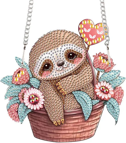 Miniatura 24 de AiYuanzsh Animal Parrot DIY Kits de Pintura de Arte de Diamante de Acrílico Colgante Pendientes de Arte de Diamante de Rinstone Especialmente Búho