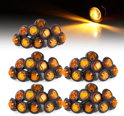 MADCATZ Luces de marcador laterales de 3/4 pulgadas, 3 luces LED con forma de liquidación, señal de giro para remolque, camión, tranvía, caravana,