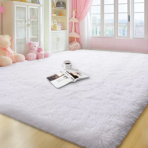 Miniatura 72 de qulint Alfombras de área de 5 x 7 pies para sala de estar, alfombra suave y esponjosa para dormitorio, alfombra de habitación de niños grandes, Gris