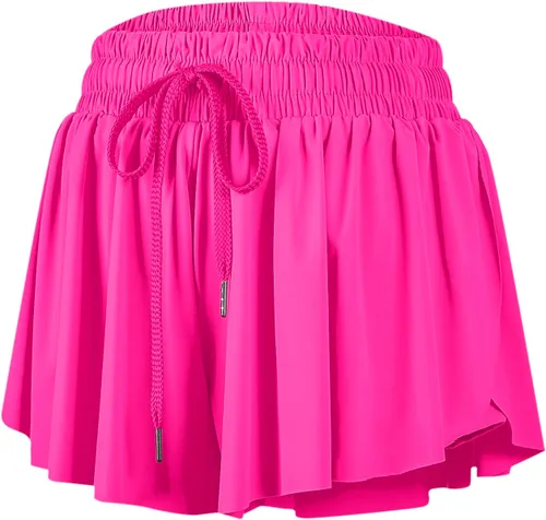 Miniatura 99 de Blaosn Pantalones cortos atléticos fluidos para mujer, gimnasio, yoga, entrenamiento, correr, pantalones cortos de tenis, falda falda linda, ropa