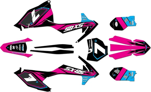Miniatura 4 de Kit de gráficos para KTM 85SX SX85 (2018-2023) Bash Series Naranja 21 Mil-Dirt Pit Bike Calcomanías de motocicleta, calcomanía de carreras