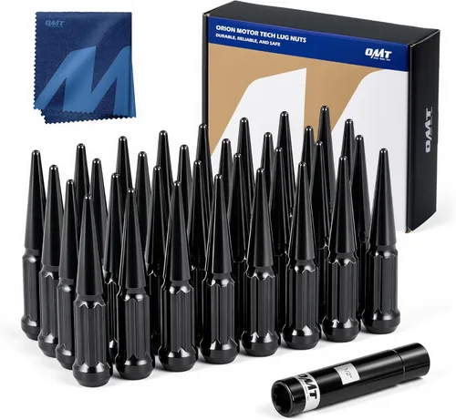 Miniatura 12 de Orion Motor Tech Tuercas de llanta cromadas de 14 x 1.5 pulgadas, 24 piezas, tuercas M14x1.5, accesorios de rueda compatibles con Chevy Ram Ford