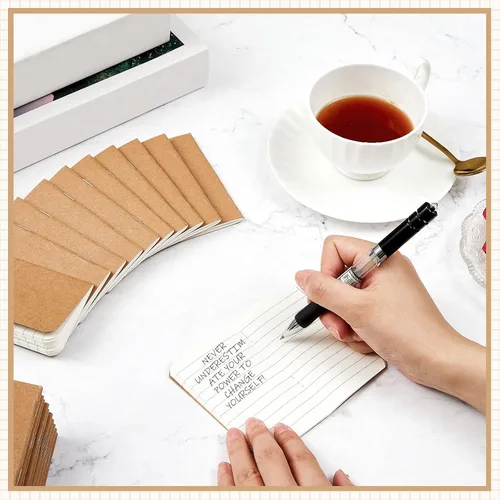 Miniatura 5 de Outus 90 cuadernos pequeños a granel de 2.5 x 4 pulgadas, cuadernos pequeños de papel de estraza de bolsillo de tapa suave para regalos