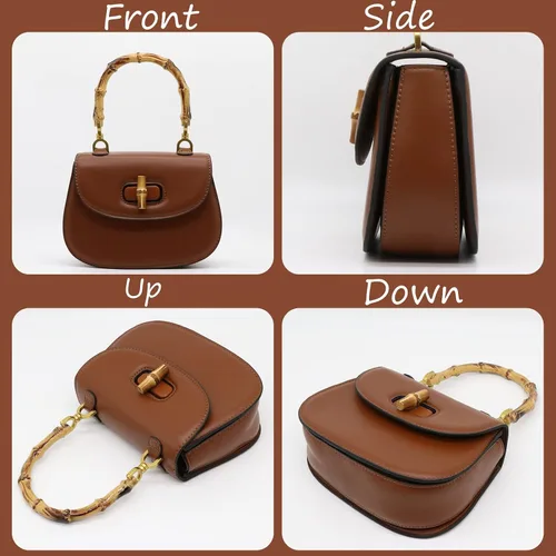 Miniatura 4 de Bolso de mano para mujer, bolso cruzado con asa superior en forma de bambú