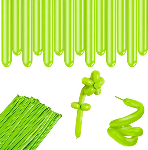 Miniatura 12 de 100 globos mágicos largos de látex grueso de 260Q para modelar con forma de animal, cumpleaños, payasos (marrón)
